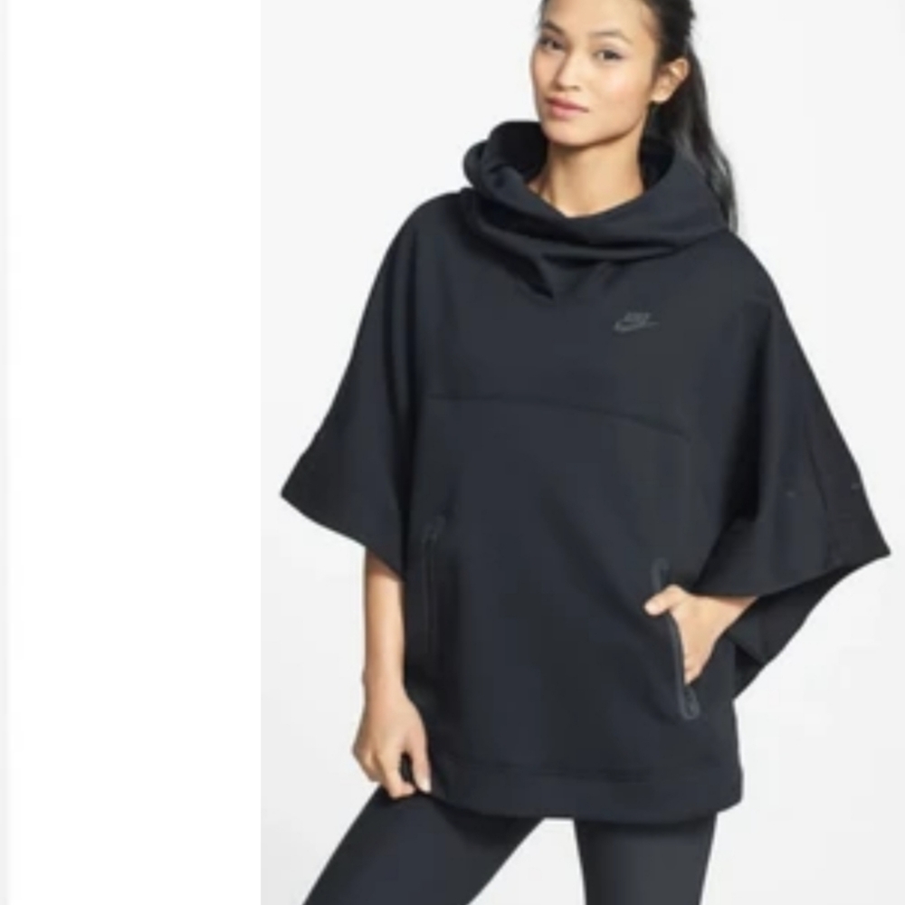 Nike hooded cape, black, sz M